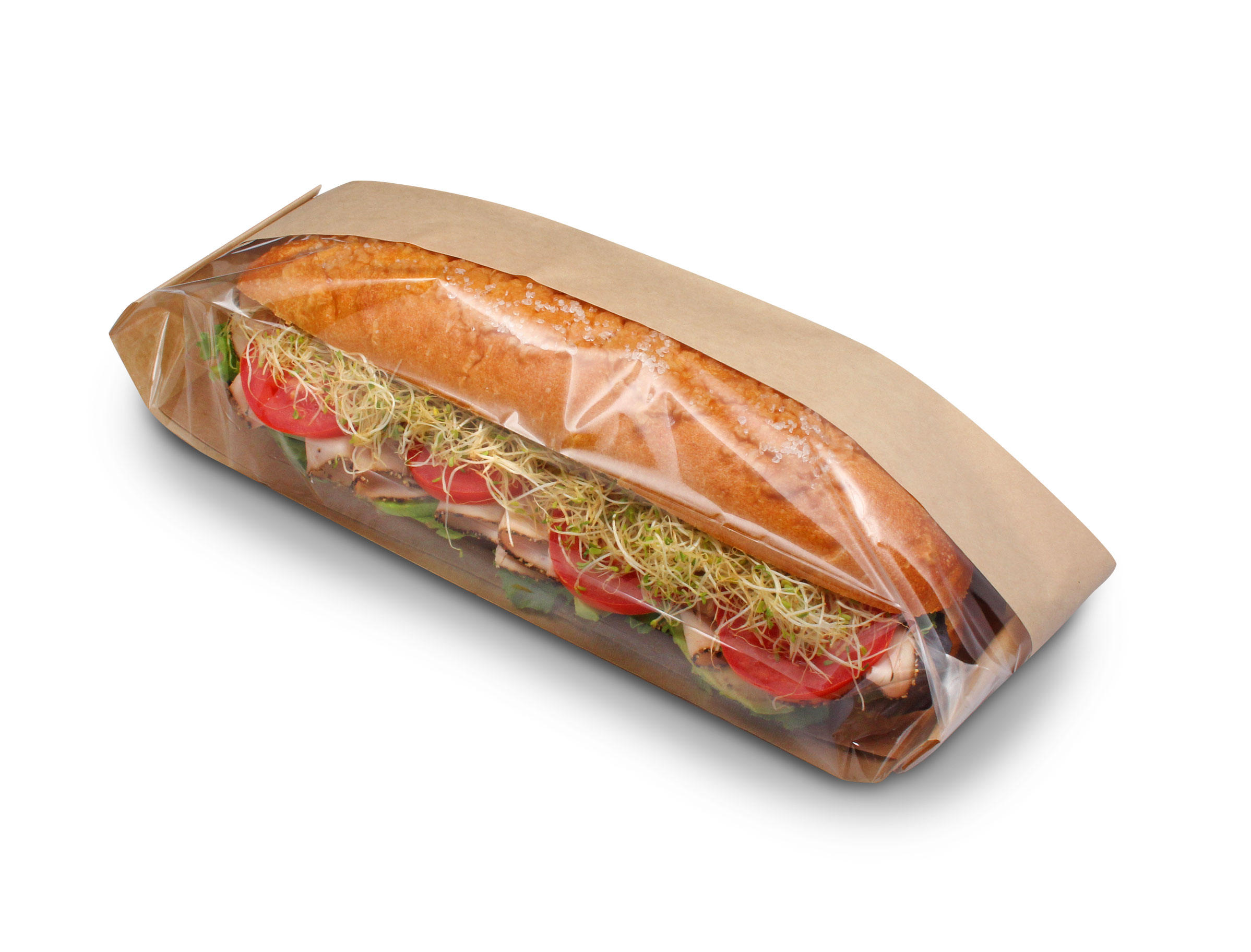 DublView® ToGo! Natural Kraft Paper Sandwich Bags With Trays - 4 1