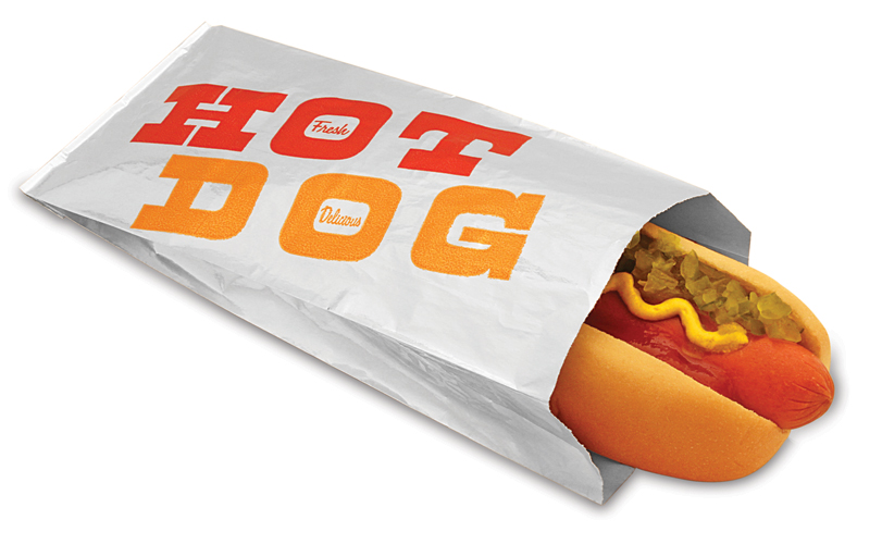 Hot Dog Double Open Paper Bag 1000pc #8050C hotdog steamer hot dog bag USA MADE 